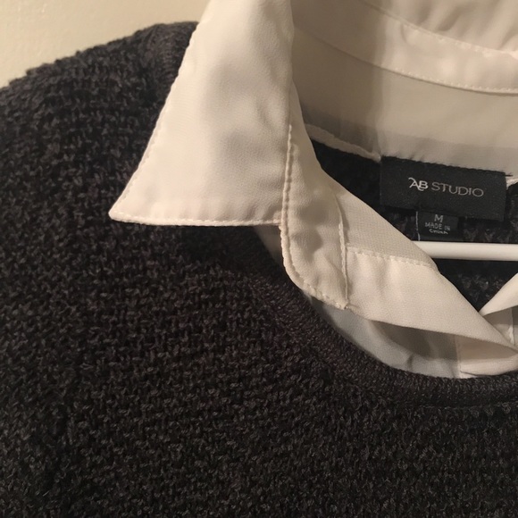 Sweater with collared shirt - Picture 2 of 3